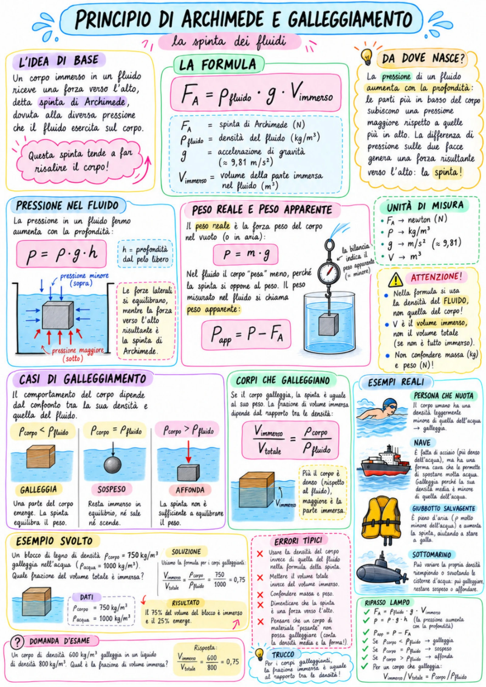 Principio di Archimede e galleggiamento